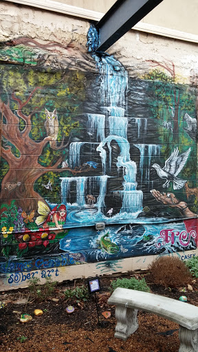 Waterfall Mural at Community Park