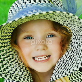 Summertime Hat by Cheryl Korotky - Babies & Children Child Portraits