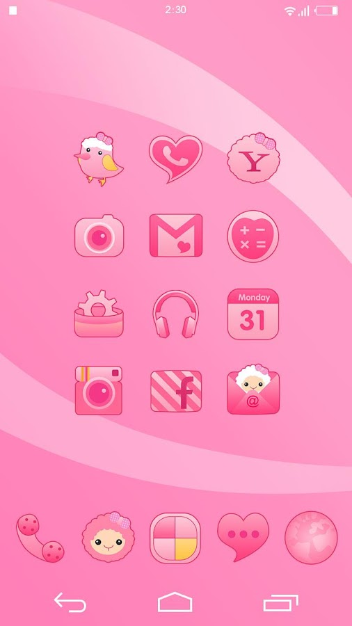 Girly Theme - KK Launcher Screen 3