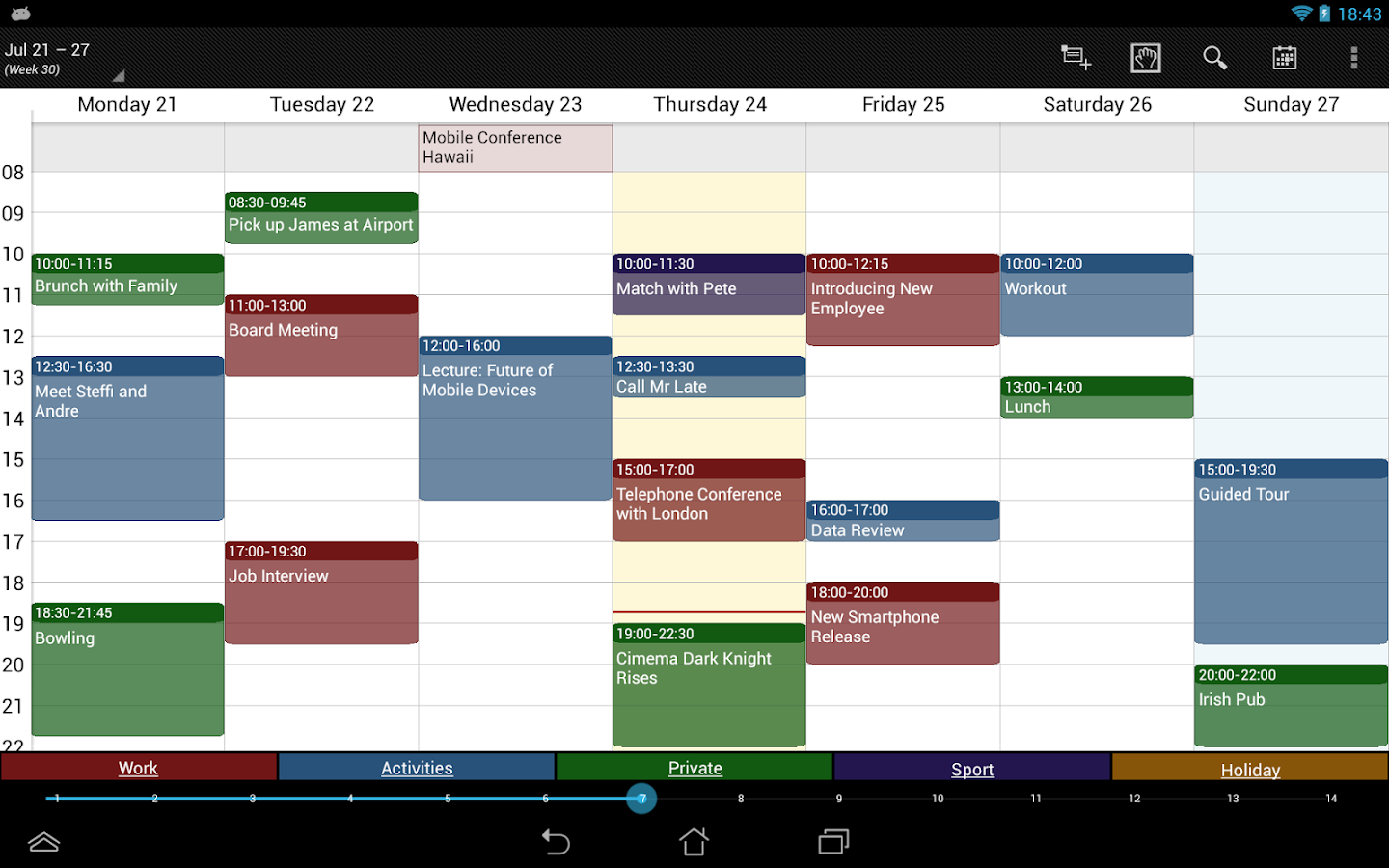 Business Calendar Pro - screenshot