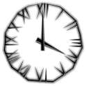 Black Icicle Transparent Clock logo