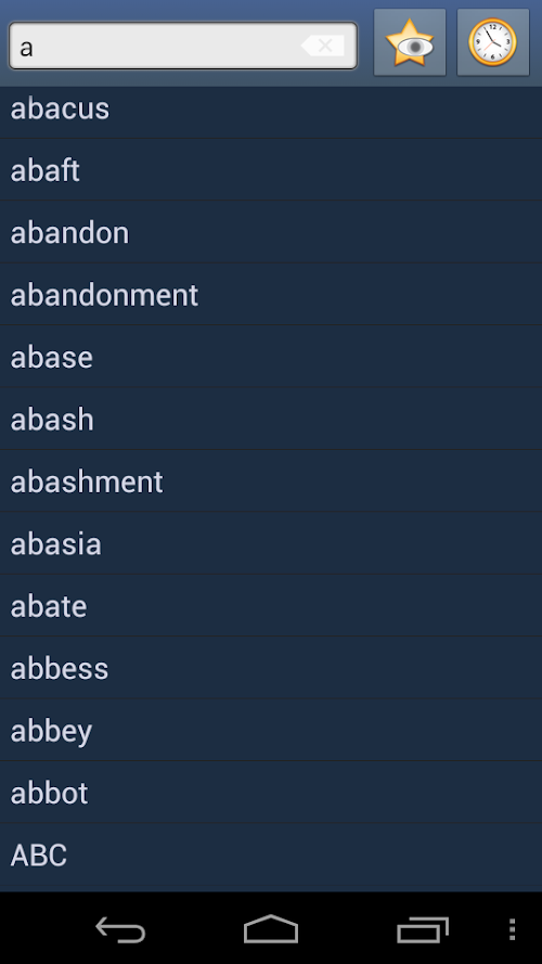 Android application English Faroese Dictionary + screenshort