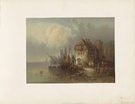 Havengezicht naar een anoniem schilderij