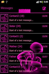 How to mod Pink neon theme GO SMS Pro 1.09 unlimited apk for android