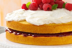 Lemon Raspberry-Filled Cake