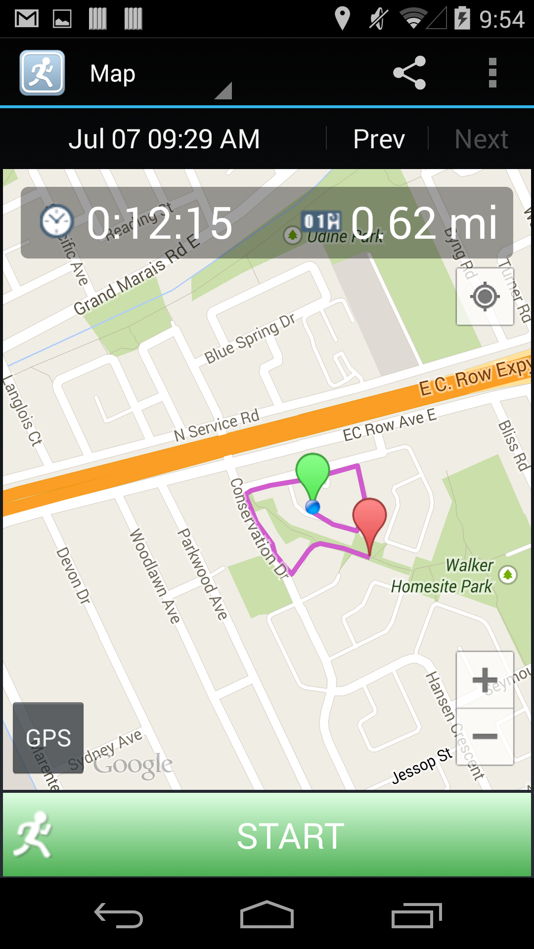 Android application JogTracker Pro screenshort