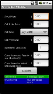 Covered Call Calculator Screenshots 0