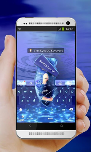【免費個人化App】藍色的眼睛 GO Keyboard Theme-APP點子