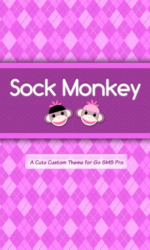 Sock Monkey Purple SMS Theme