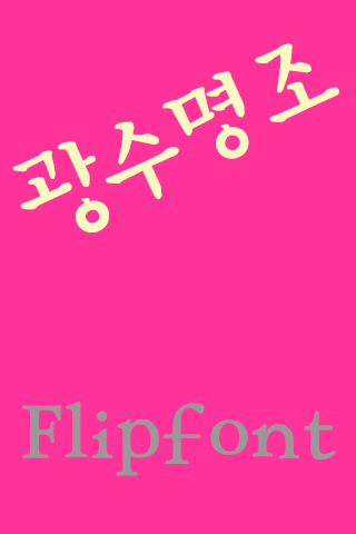 SDKwangsooMJ™ Korean Flipfont
