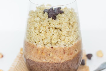Chocolate Peanut Butter Quinoa Breakfast Parfait