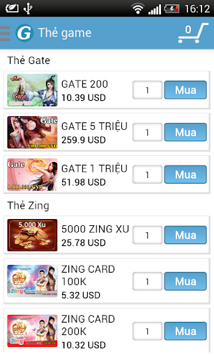 Gamecard for Android