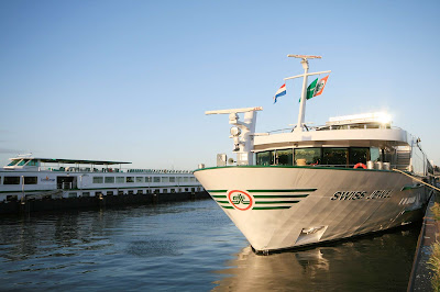 Tauck's 118-passenger Swiss Jewel river cruise ship in Amsterdam.