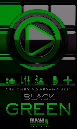 Poweramp skin Black Green