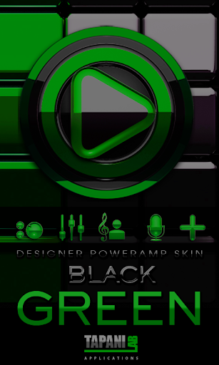 【免費音樂App】Poweramp skin Black Green-APP點子