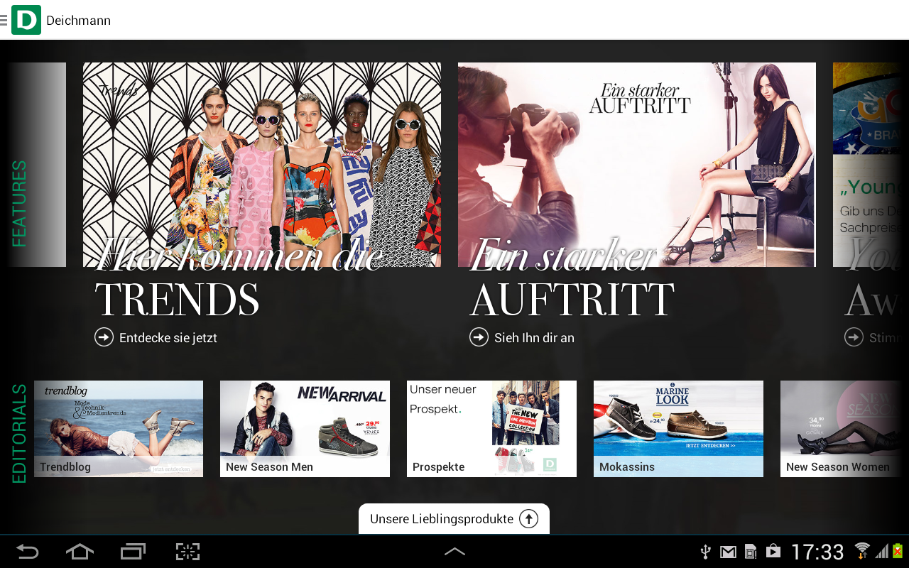 Android application Deichmann HD screenshort