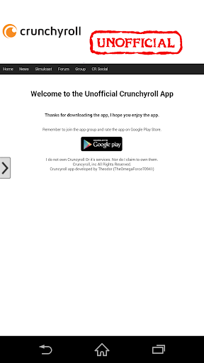 Unofficial Crunchyroll App