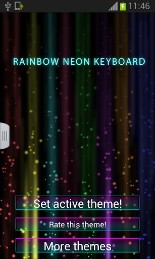 Rainbow Neon Keyboard