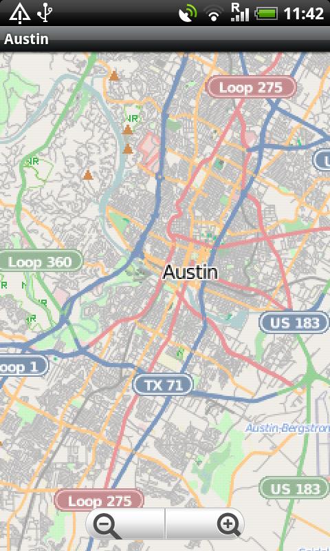 Austin Street Map Screen 1