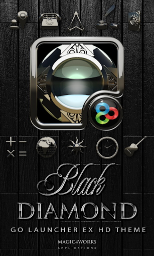 GO Launcher Theme Black Diamon