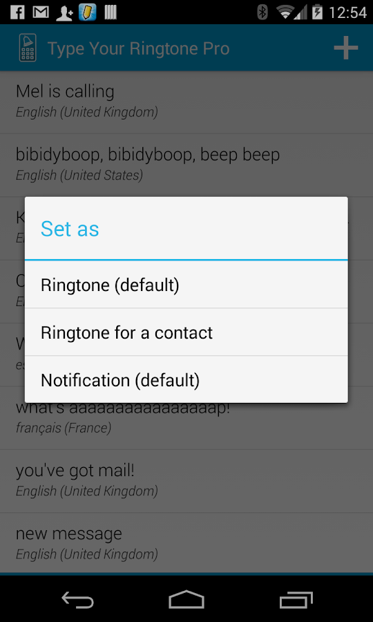 Type Your Ringtone Pro - screenshot