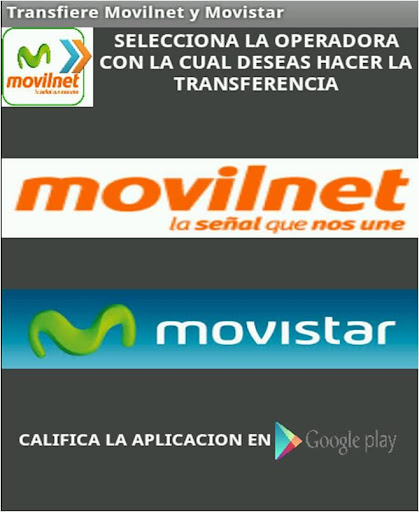 Transfiere MOVILNET Y MOVISTAR