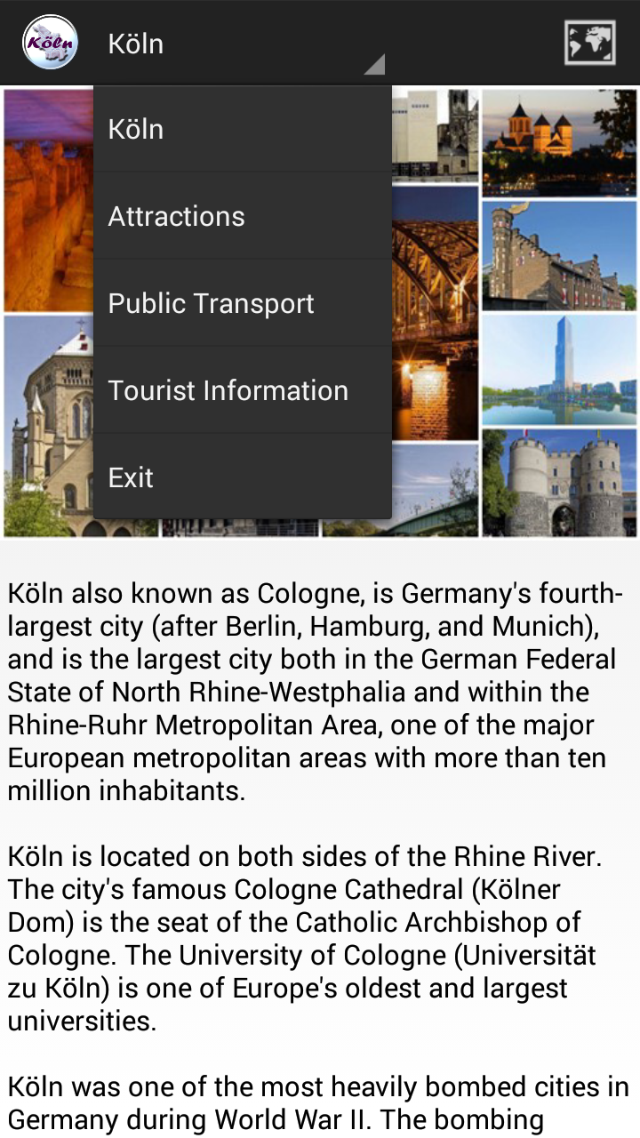 Köln City Guide Screen 2