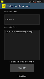 Free Status Bar Sticky Note APK