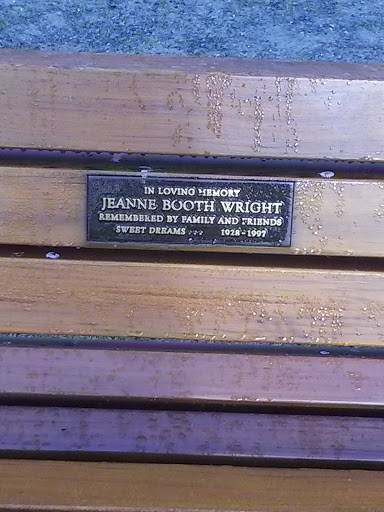 Jeanne Booth Wright Memorial Bench