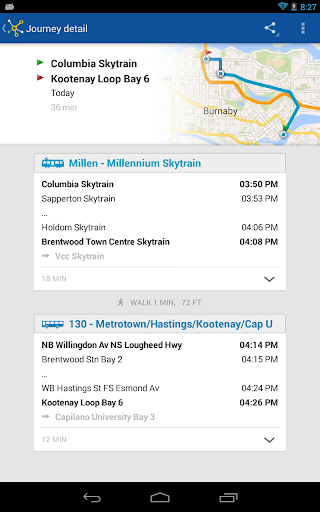 【免費交通運輸App】ezRide Vancouver Mass Transit-APP點子
