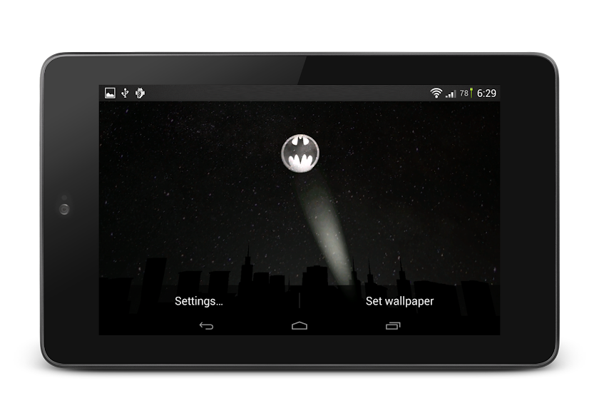 Bat Signal: A 3D LiveWallpaper Screen 2