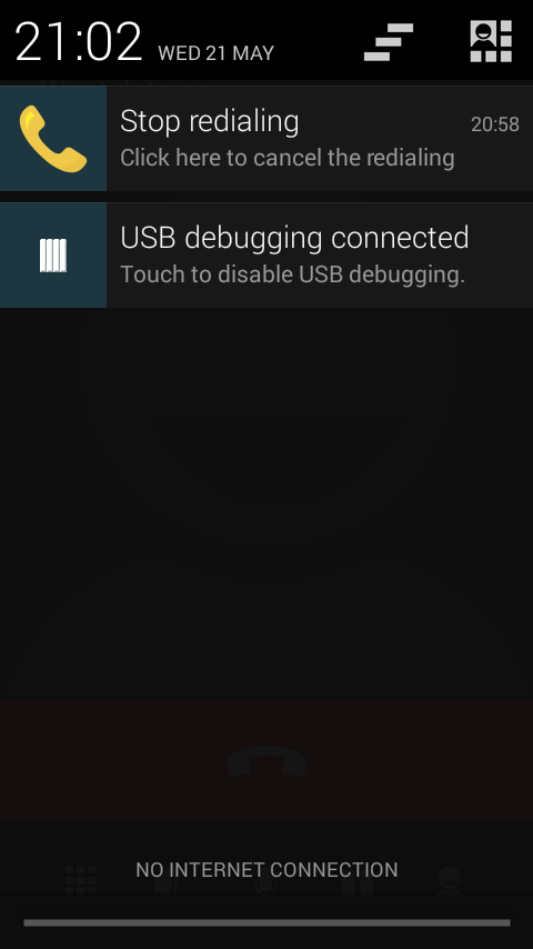 ReCalling (Fast auto redial) Screen 3