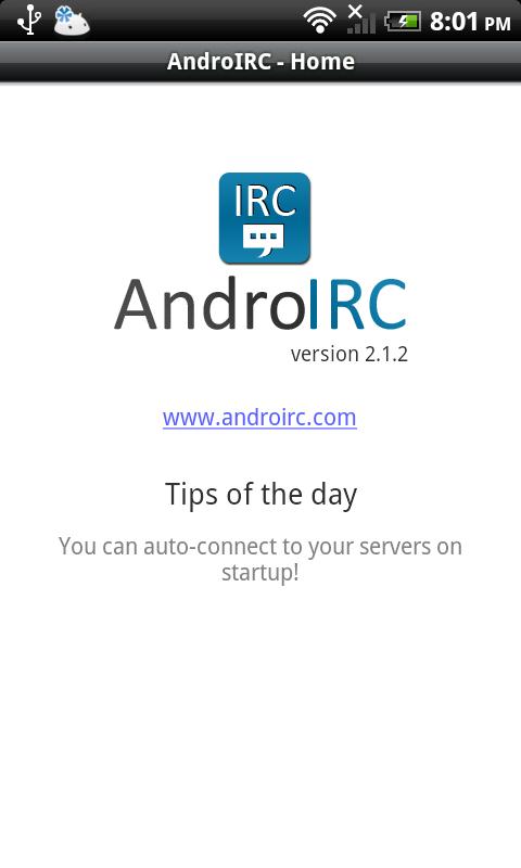 AndroIRC premium Screen 2