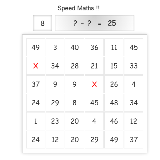 Speed Maths