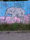 Elephants Mural 
