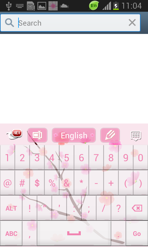 Pink Flowers GO Keyboard - screenshot