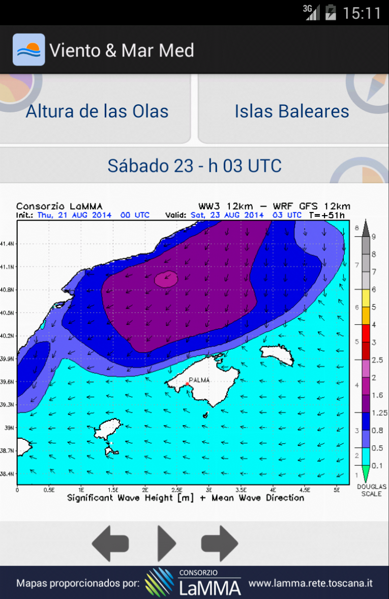 Android application Wind & Sea Med screenshort