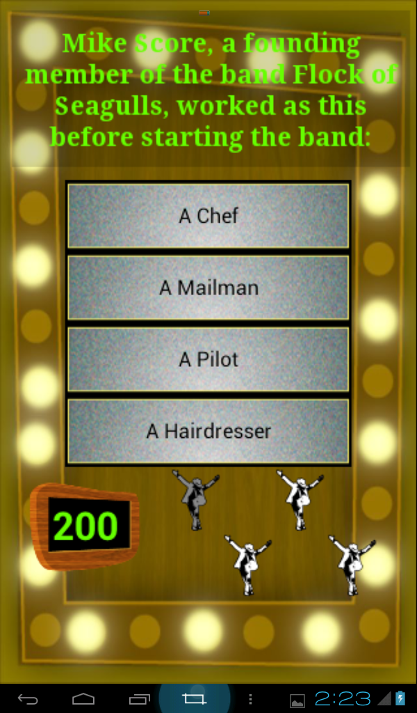 80s Music Trivia Screen 3