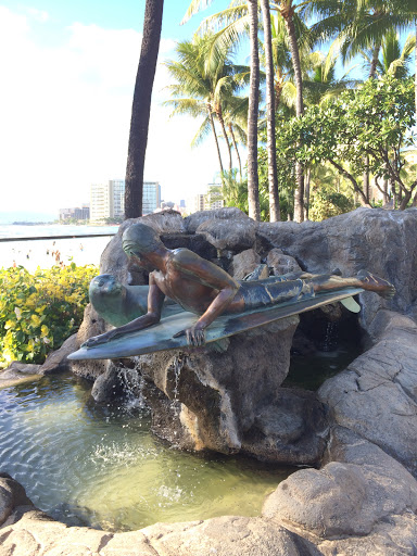 Kuhio Beach Surfer Statue