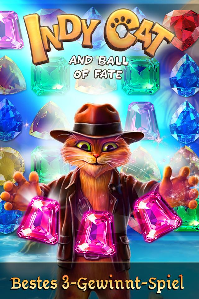 Android application Indy Cat - Match 3 Puzzle Adventure screenshort