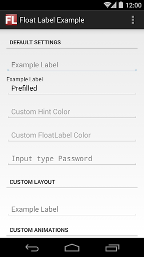 【免費程式庫與試用程式App】Float Label Example-APP點子