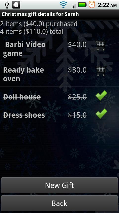 Gift List Manager Pro Screen 3