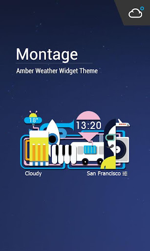 Montage theme weather widget