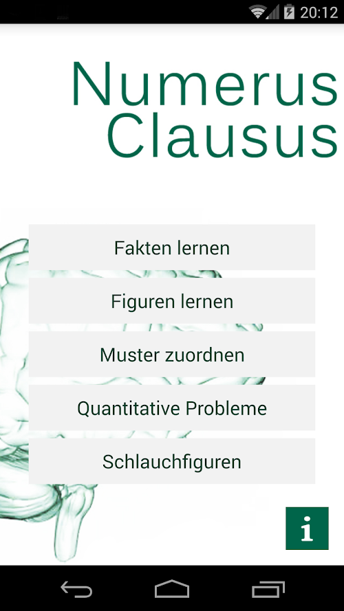 Android application Numerus Clausus screenshort