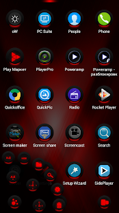Next Launcher Theme GlowRed Screenshots 6