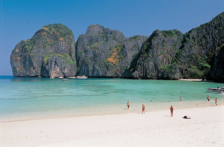 Maya Bay in Krabi Province, Thailand.