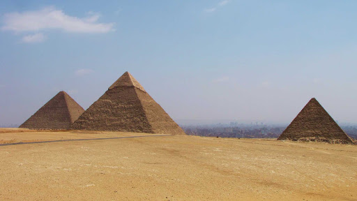 The pyramids of Giza, Egypt.