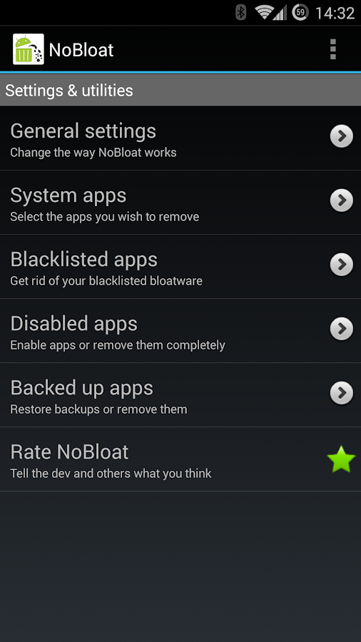 NoBloat - screenshot