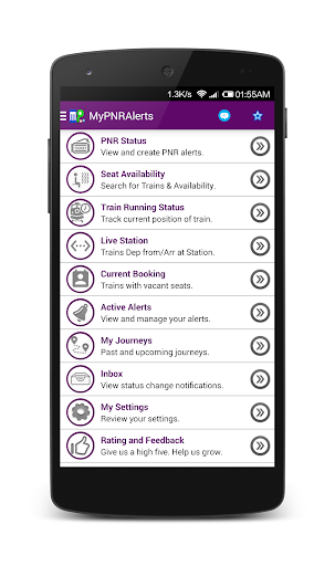 myPNRalerts - Indian Railways