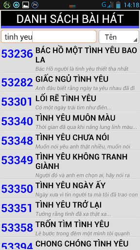 Mã số Karaoke Việt 2014